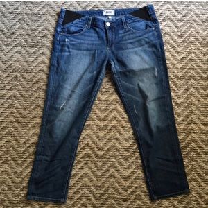 Paige Maternity Straight Leg Cropped Jeans